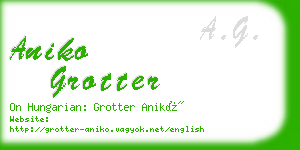 aniko grotter business card